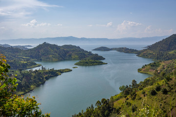 Lake Kivu in Rwanda - obrazy, fototapety, plakaty