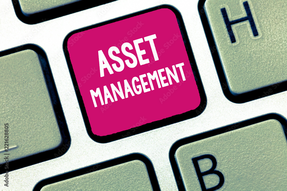 Poster conceptual hand writing showing asset management. business photo showcasing systematic process of op