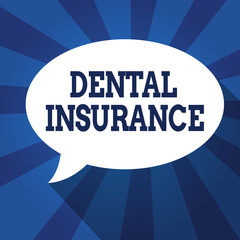 Writing note showing Dental Insurance. Business photo showcasing form of health designed to pay portion or full of costs.
