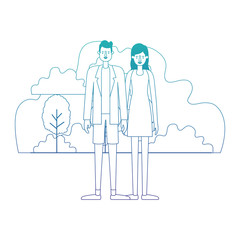 couple characters in camp scene