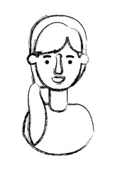 beautiful and young woman character