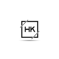 Initial Letter HK Logo Template Design