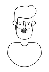 young man with beard avatar character