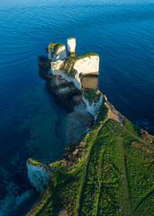 Aerial - Old Harrys Rocks, Dorset, England
