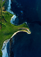 Aerial - Old Harrys Rocks, Dorset, England