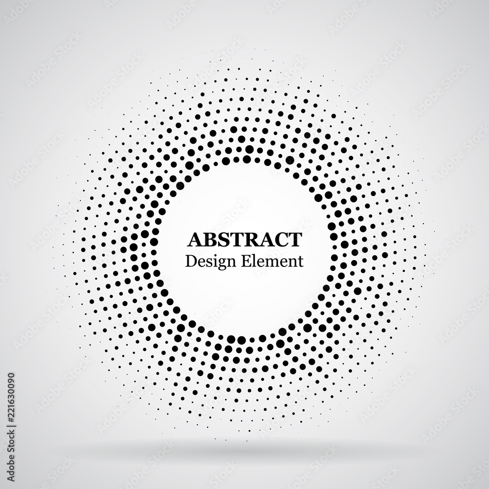 Wall mural halftone dotted background. halftone effect vector pattern. circle dots isolated on the white backgr