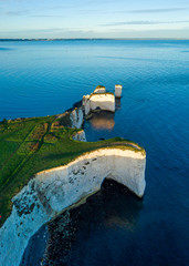 Aerial - Old Harrys Rocks, Dorset, England