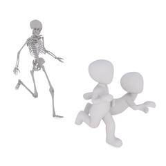 run away from the skeleton