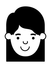 beautiful and young girl head