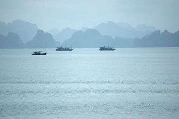 Traditional fishing Boat in Ha Long Bay, Viet Nam
