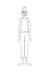 beautiful and young woman character