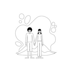 couple in the terrain characters