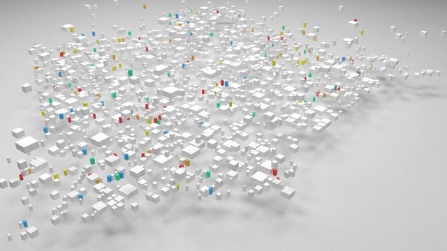 Map of Kenya - Africa | 3d Rendering, mosaic of little bricks - White and flag colors. A number of 4341 little boxes are accurately inserted into the mosaic