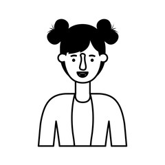 beautiful and young woman character