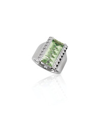 peridot engagement fashion diamond ring isolated on white
