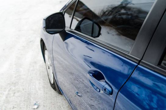 The Car Parked On The Nature Of Different Colors From Different Angles