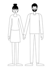 couple avatar characters icons