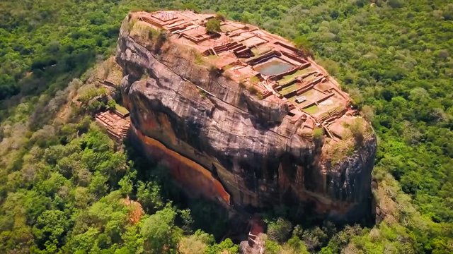 nature, landscape, forest, green, tree, sky, reflection, trees, travel, mountain, scenic, blue, view, outdoors, outdoor, scenery, tourism, park, lifestyle, bikes, Sri Lanka, Sigiriya, aerial, top view
