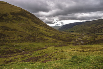 Scottish Highlands. Cairngorm Mountains. Braemar, Royal Deeside, Aberdeenshire, Scotland, UK.