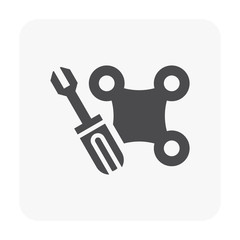 Fototapeta premium drone icon black