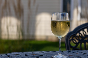 White wine on a summer day