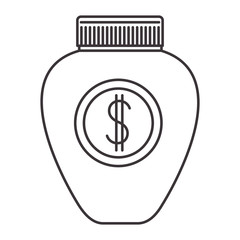 jar with money symbol