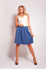 Fototapeta premium Portrait shot of a sexy young woman posing in studio