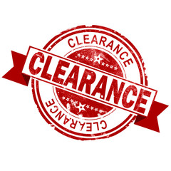 Clearance red vintage stamp