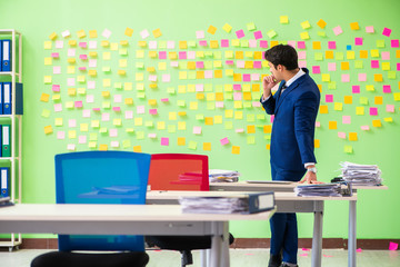 Businessman with many conflicting priorities   
