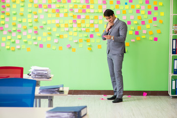 Businessman with many conflicting priorities   