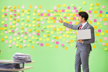 Businessman with many conflicting priorities   