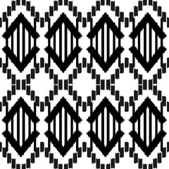 Ikat Seamless Pattern Design. Ethnic fabric. Bohemian fashion