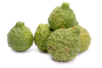 Bergamot fruit on a white background