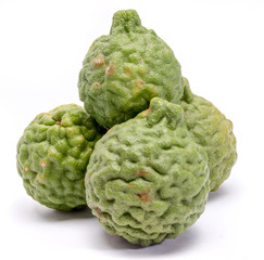 Bergamot fruit on a white background