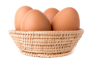 Eggs in a basket