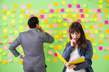 Business colleagues discussing future priorities