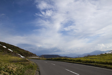 春の志賀高原道路／長野県山ノ内町