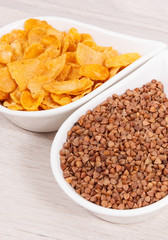 Nutritious products and ingredients containing vitamin B3, fiber and natural minerals, healthy nutrition concept