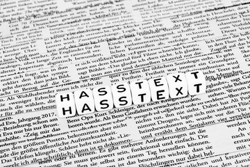 Obraz premium Hasstext