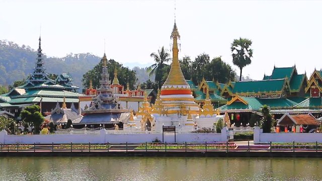 4K Video of Wat Jong Kham in Mae Hong son province of Thailand