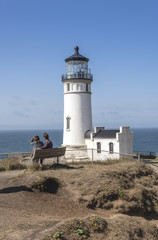 Fototapeta na wymiar Cape Disappointment lighthouse Washington state.