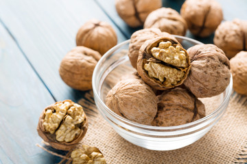 Close up on fresh walnut