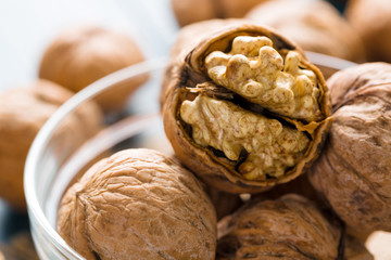 Close up on fresh walnut