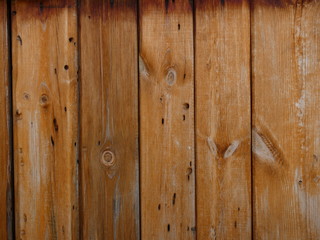 Wall of wooden planks