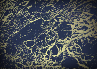 Marble with golden texture background vector.  