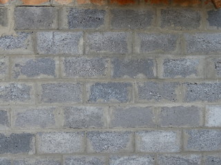 Wall of building blocks