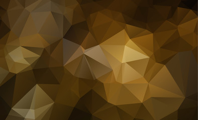 Fototapeta premium Light Orange vector Low poly crystal background. Polygon design pattern. Low poly illustration, low polygon background.
