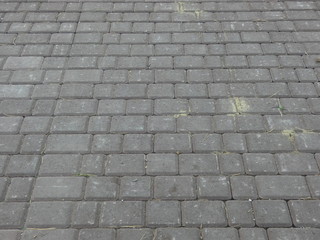 Surface of gray paving slabs