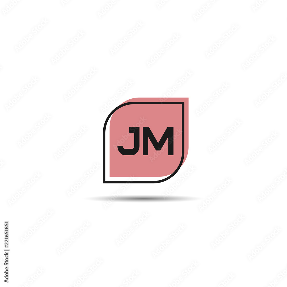 Wall mural Initial Letter JM Logo Template Design