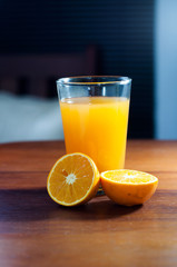 Glass of fresh orange juice